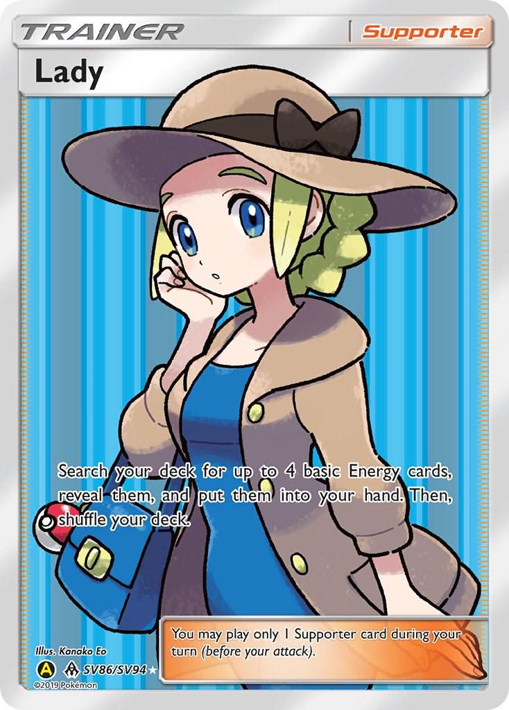 Hidden Fates Lady Pokémon card